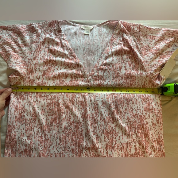 Caslon‎ Red and White Patterned Blouse - Picture 11 of 16